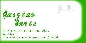 gusztav maris business card