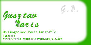 gusztav maris business card